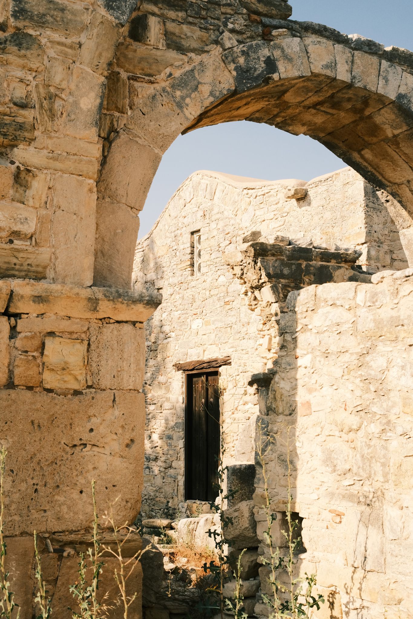 The remains of the Monastery of Timios Stavros. At Anogyra Village, Cyprus