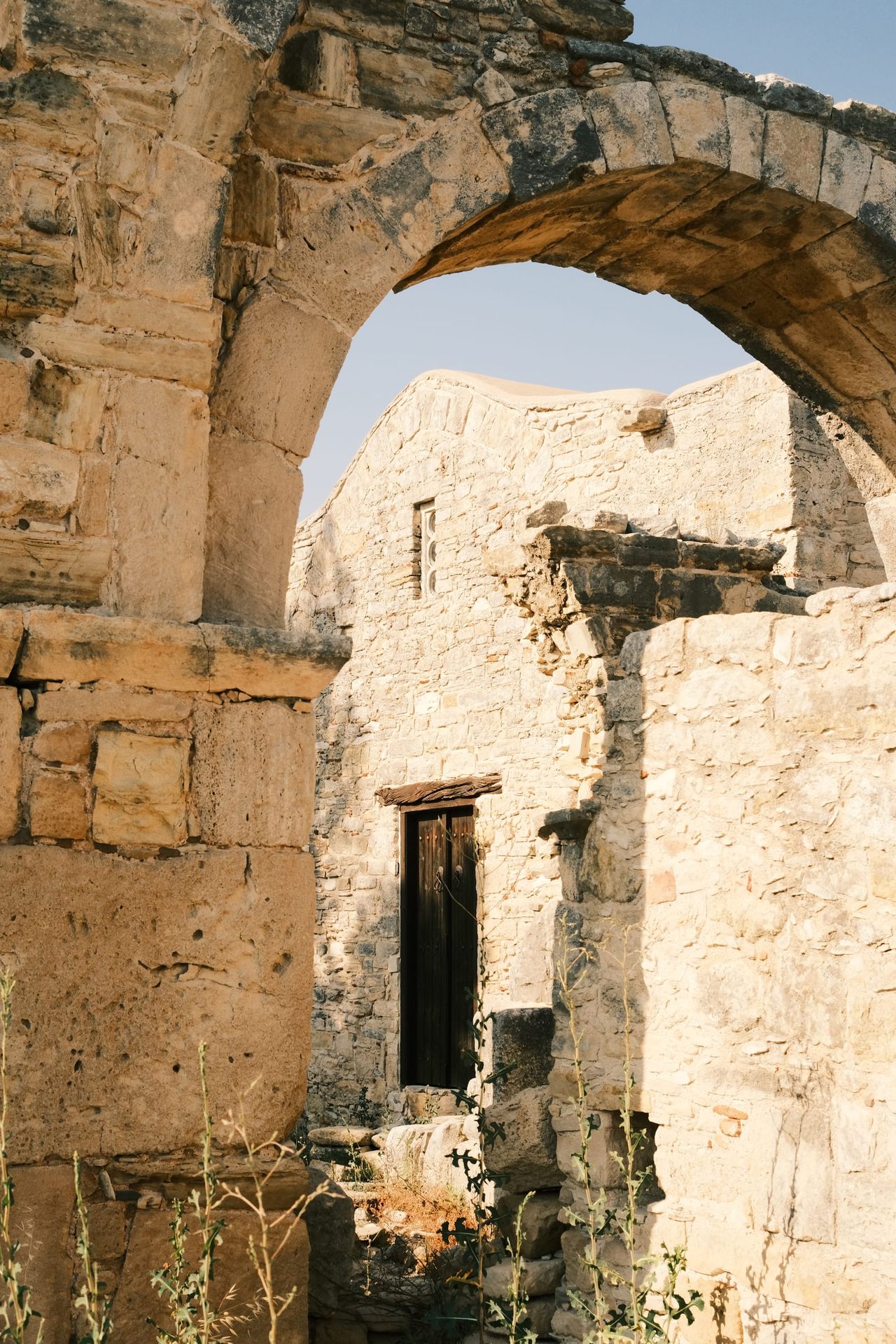 The remains of the Monastery of Timios Stavros. At Anogyra Village, Cyprus
